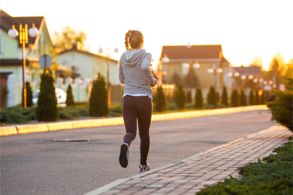 Ausdauertraining, running joggen, sunset, Abnehmen
